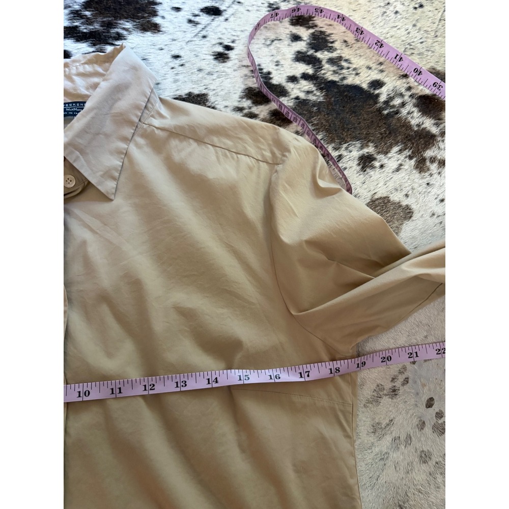 MaxMara Weekend Women Tan Button Down Shirt Size Small - Picture 6 of 7